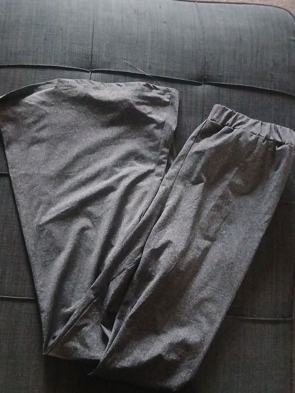 Women's Charcoal Bootflare Pants - Elastic Waist